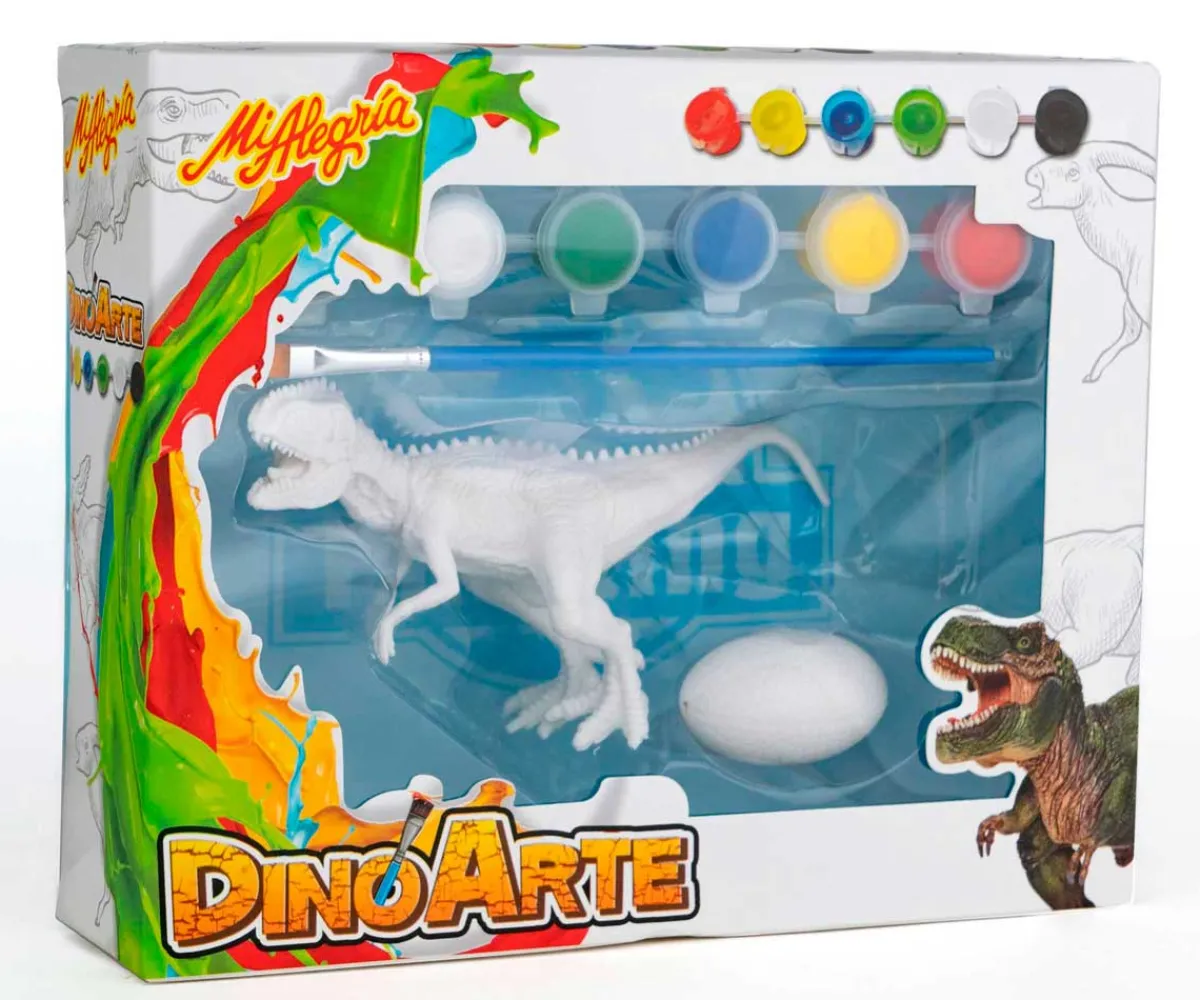 Dino Arte. Pinta a tu dinosaurio favorito y lleva a volar a tu imaginación. ¿Los dinosaurios tienen plumas? Tú lo decides con Dino Arte Mi Alegría. Dinosaurio: Tiranosaurio.*Mi Alegria mexico New