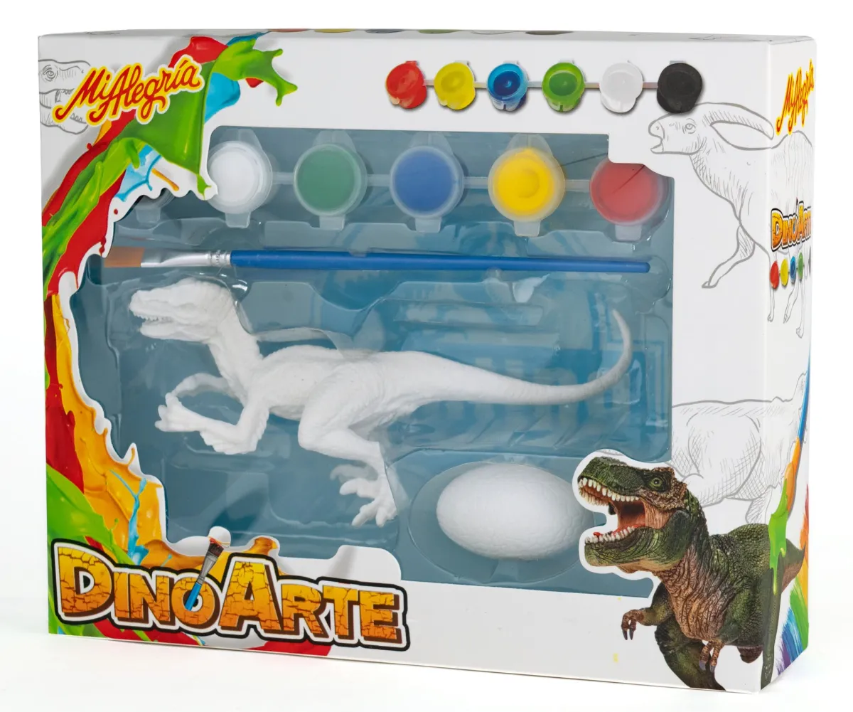 Dino Arte. Pinta a tu dinosaurio favorito y lleva a volar a tu imaginación. ¿Los dinosaurios tienen plumas? Tú lo decides con Dino Arte Mi Alegría. Dinosaurio: Tiranosaurio Rex.*Mi Alegria mexico Discount