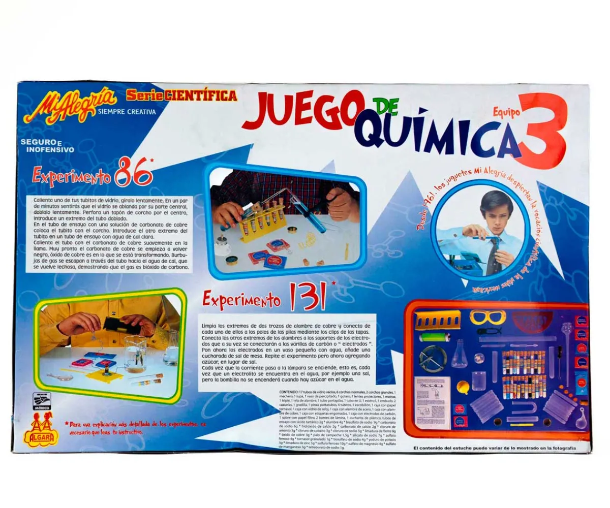 Juego de química 3 - Mi Alegría*Mi Alegria mexico New