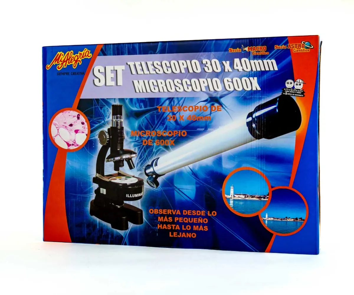 Set Microscopio 100x A 600x Y Telescopio 30x 40 mm - Mi Alegría*Mi Alegria mexico Clearance