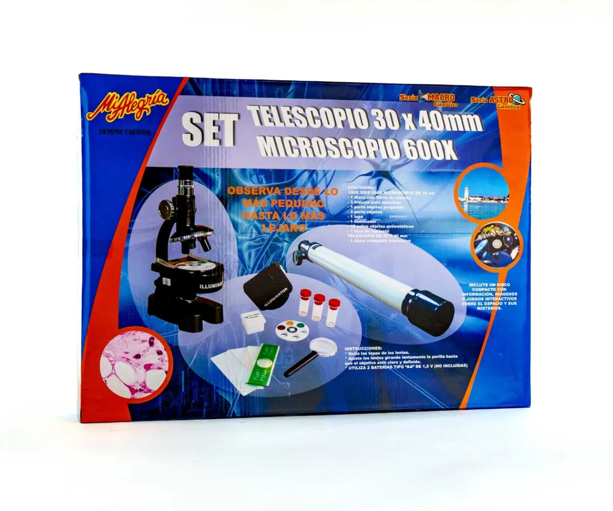 Set Microscopio 100x A 600x Y Telescopio 30x 40 mm - Mi Alegría*Mi Alegria mexico Clearance